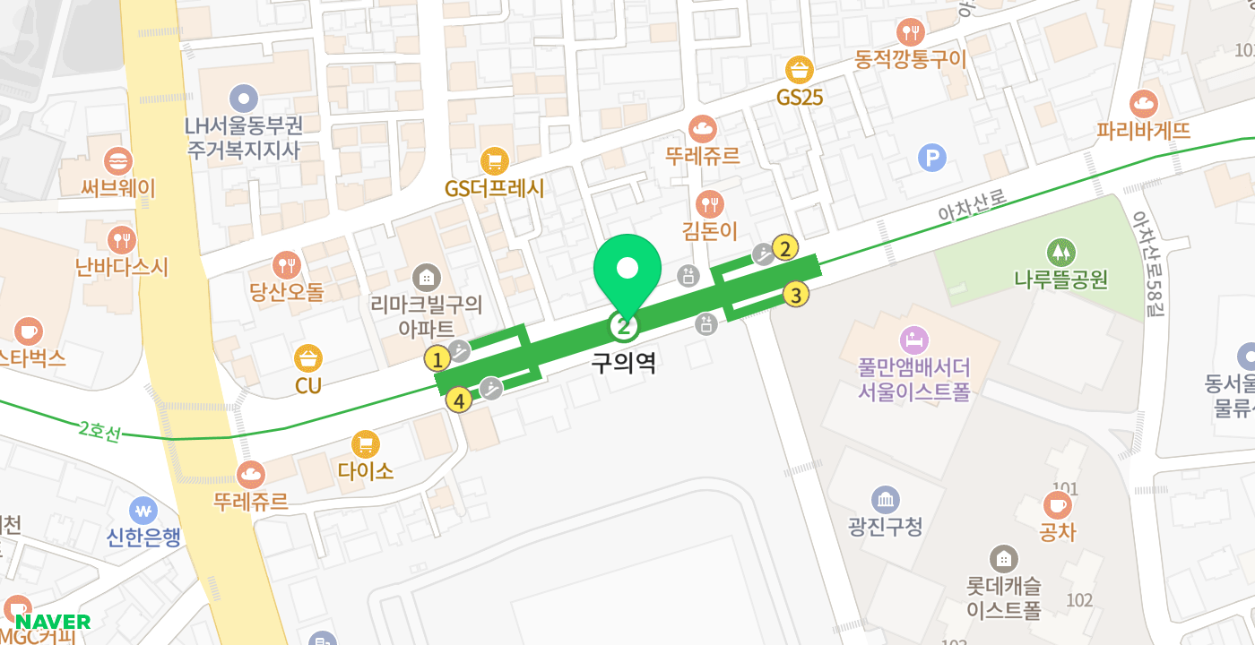 구의역 위치 지도