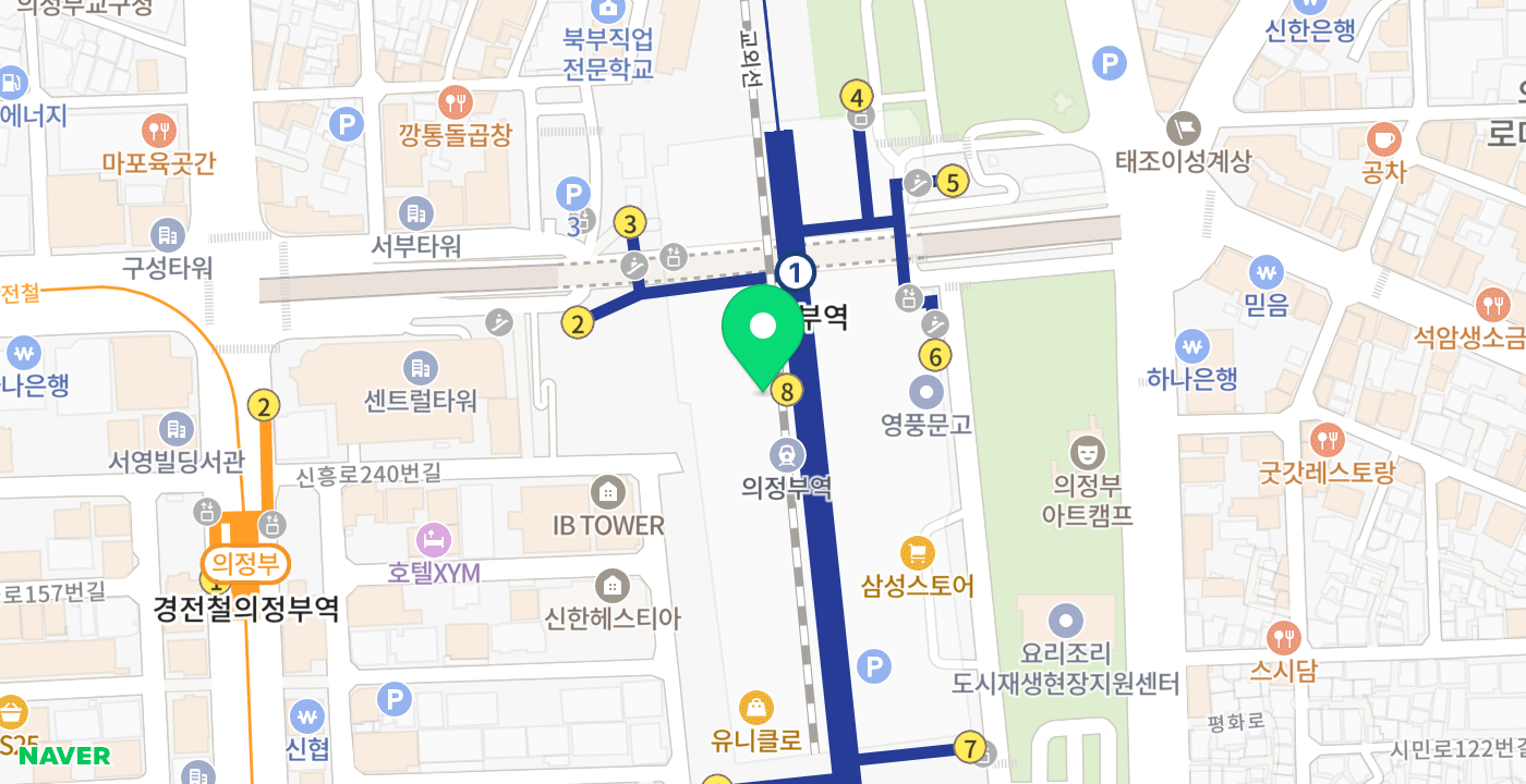 의정부역 위치 지도