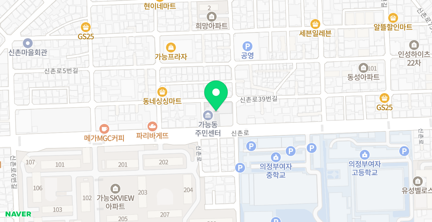 가능동 주민센터(옥외) 위치 지도