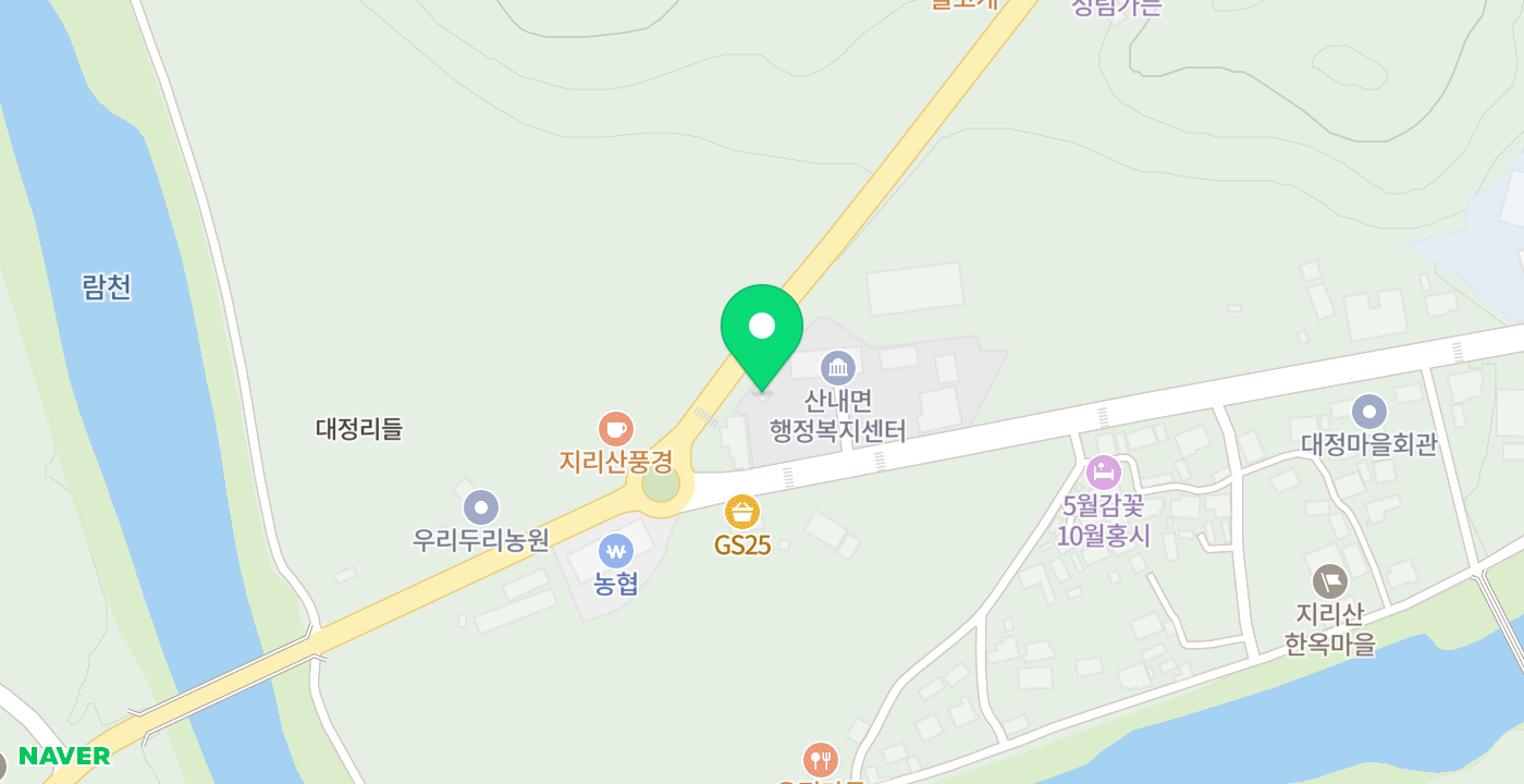 산내면 위치 지도