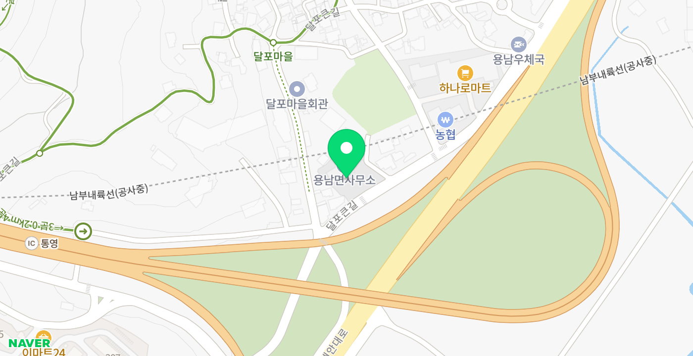 용남면사무소 위치 지도