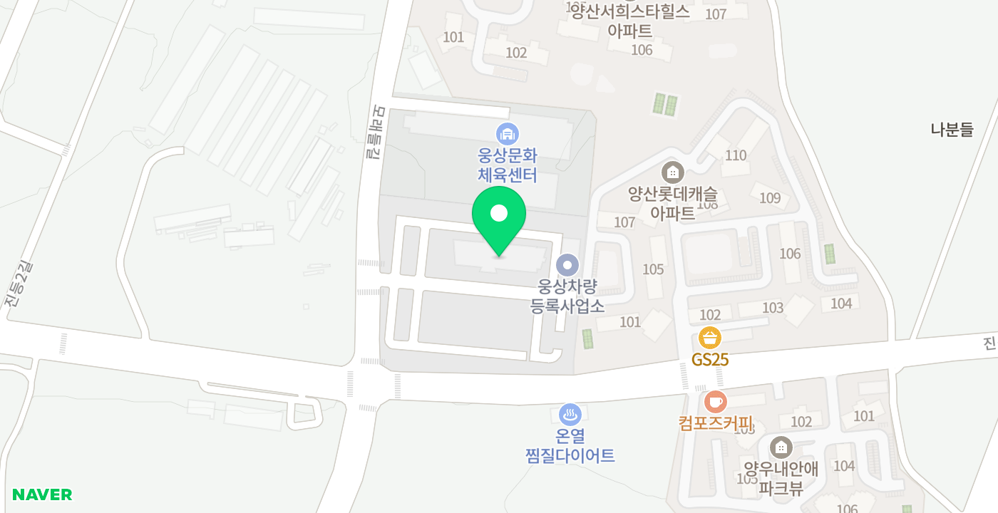 웅상출장소 위치 지도