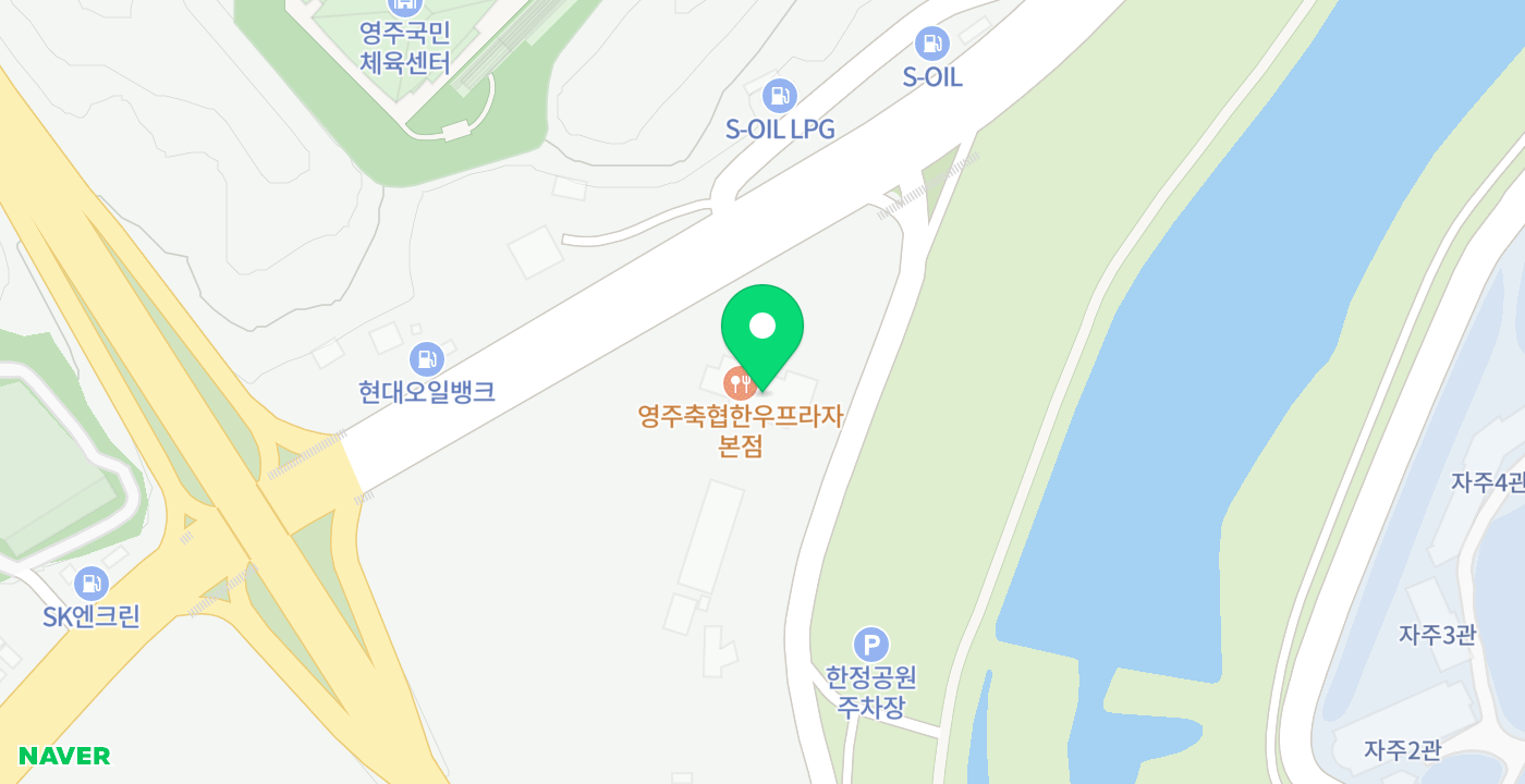 영주 축산농협 본점 위치 지도