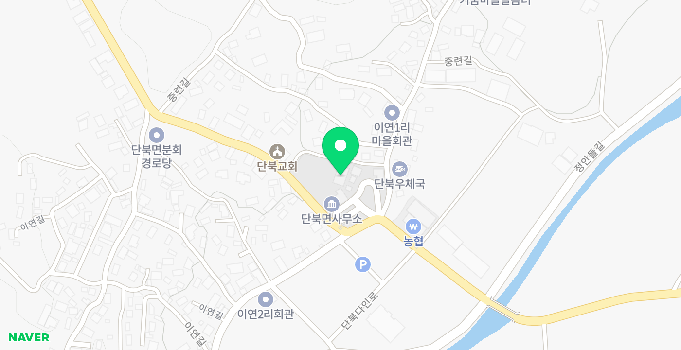 단북면 무인민원발급기 위치 지도