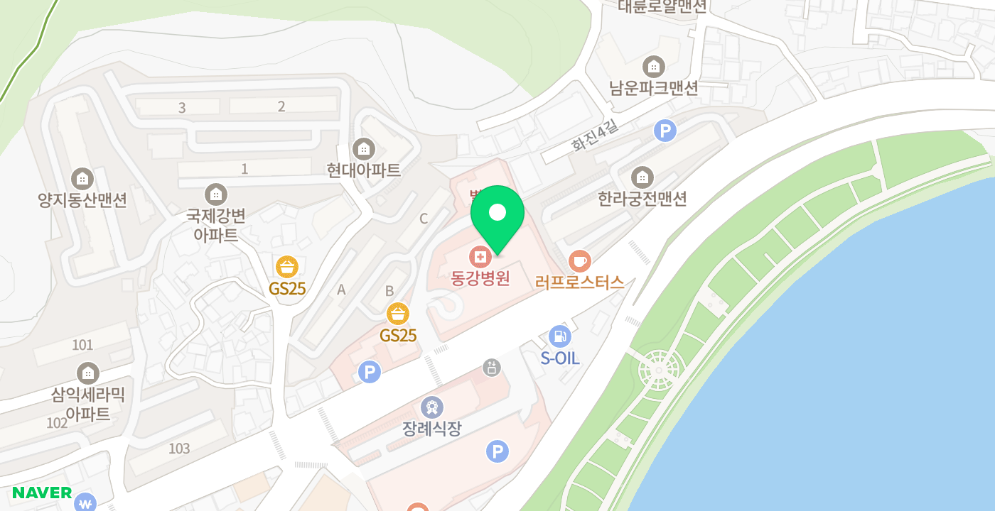동강병원 위치 지도