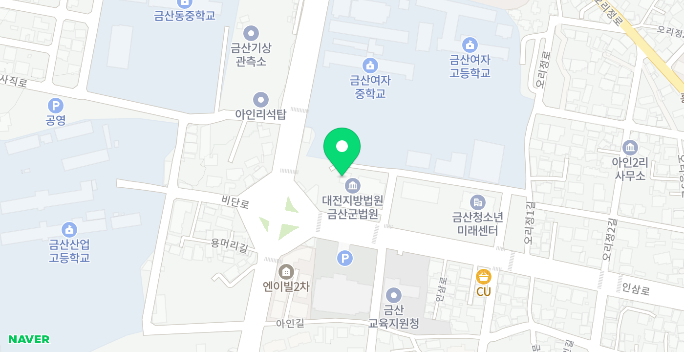 금산등기소 위치 지도