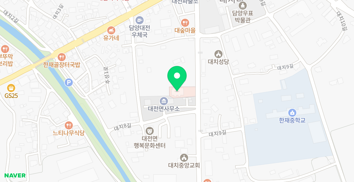 대전면사무소 위치 지도