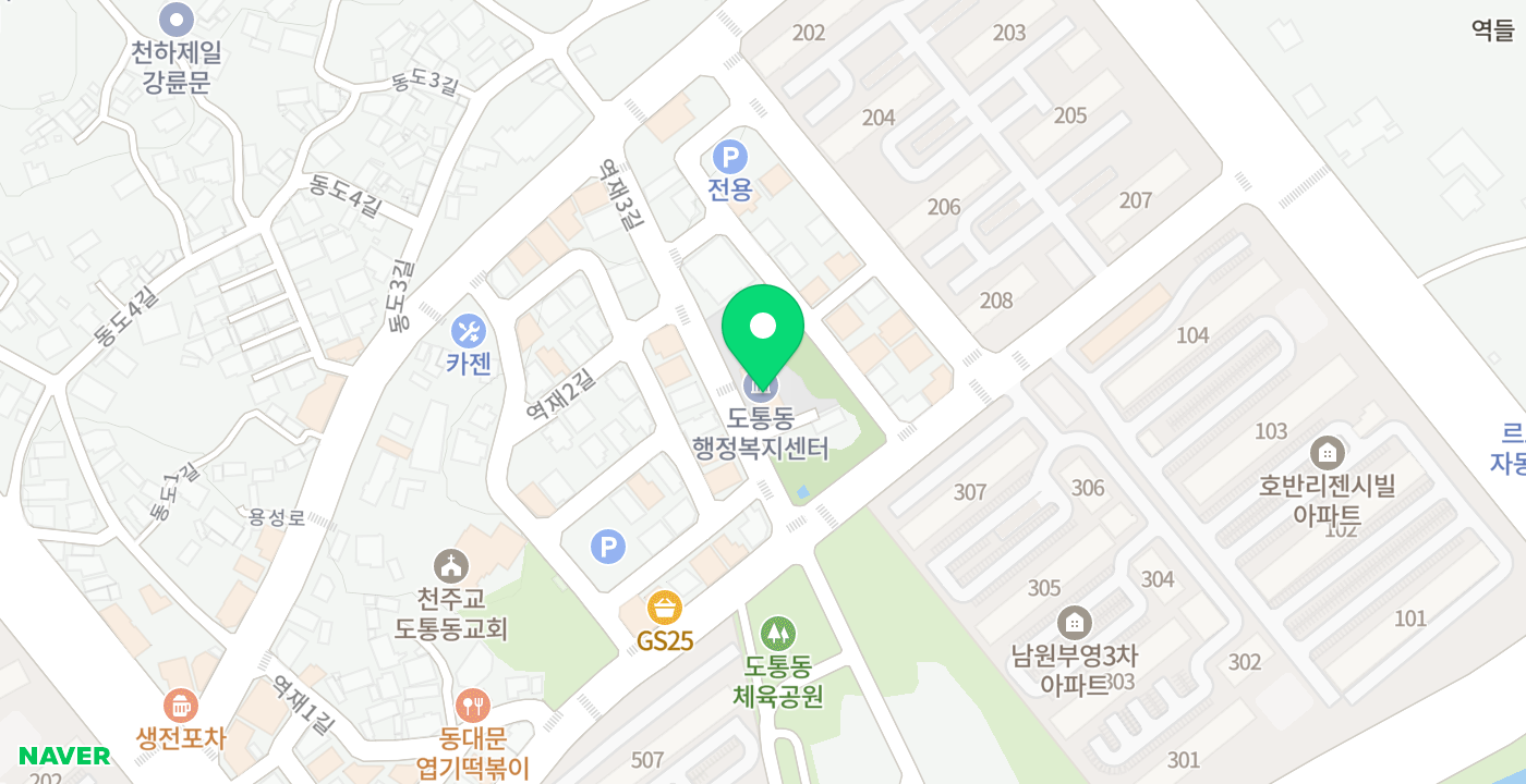 도통동 위치 지도