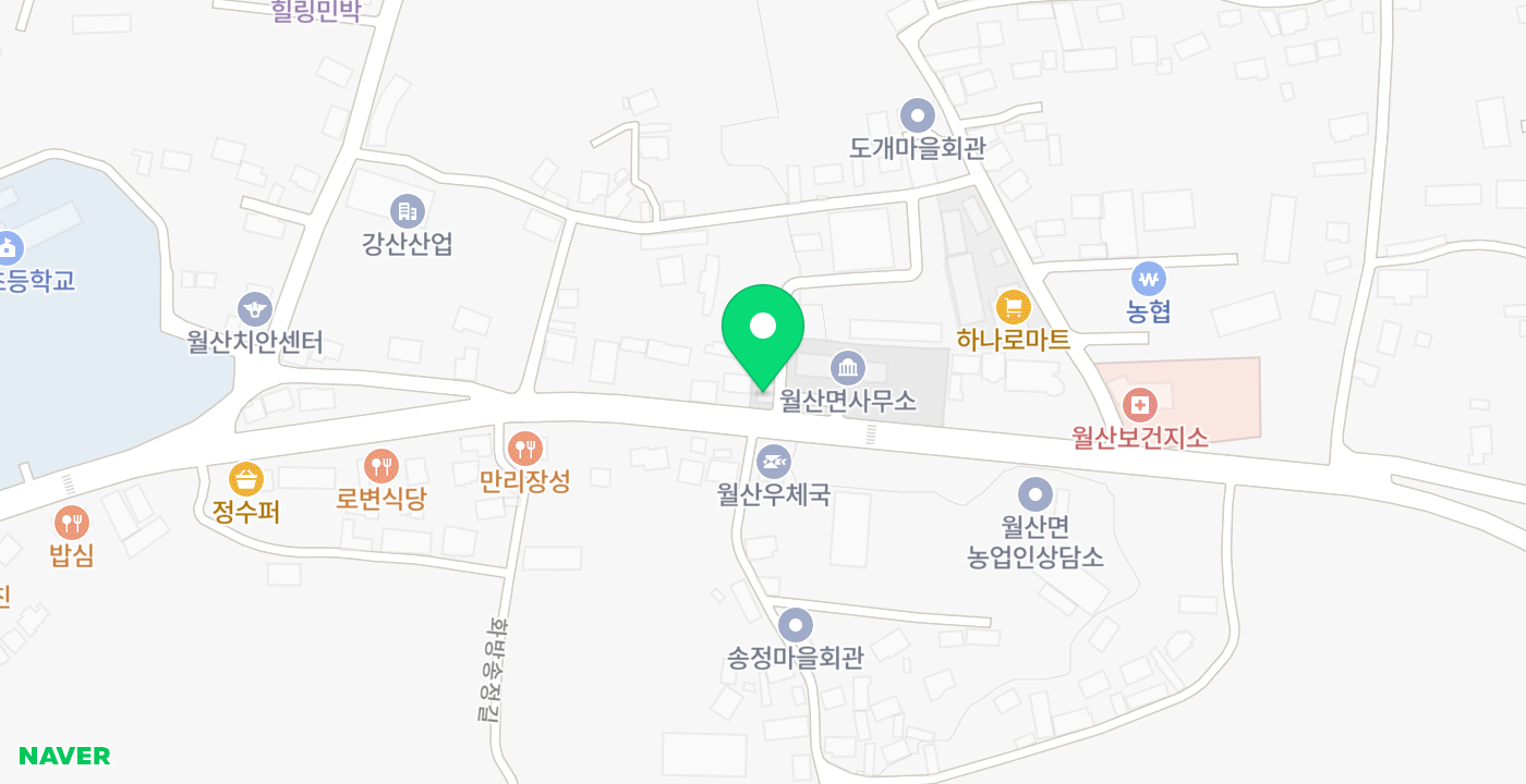 월산면사무소 위치 지도