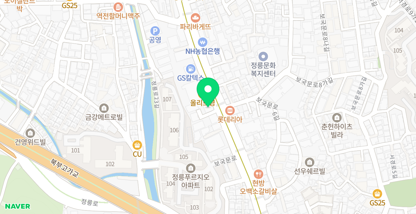 정릉신협 위치 지도