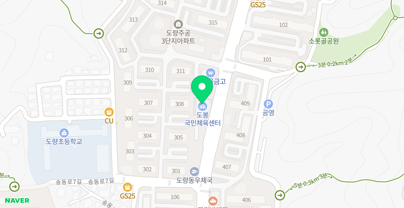 도봉국민체육센터 위치 지도