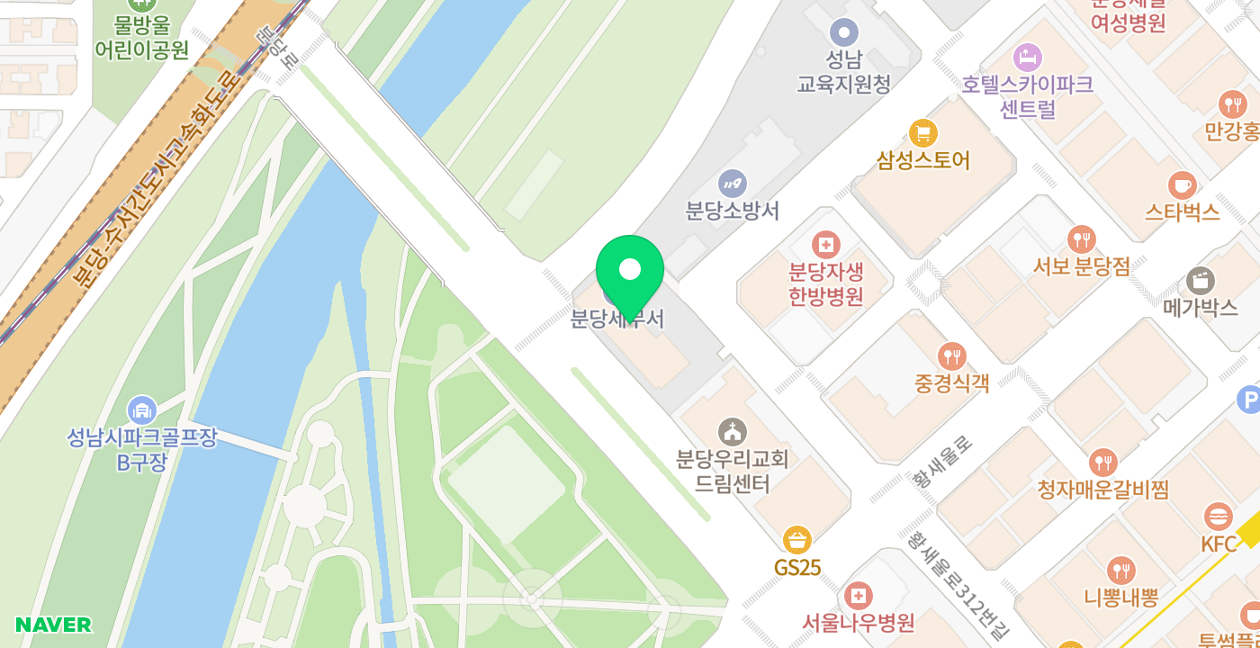 분당세무서 위치 지도