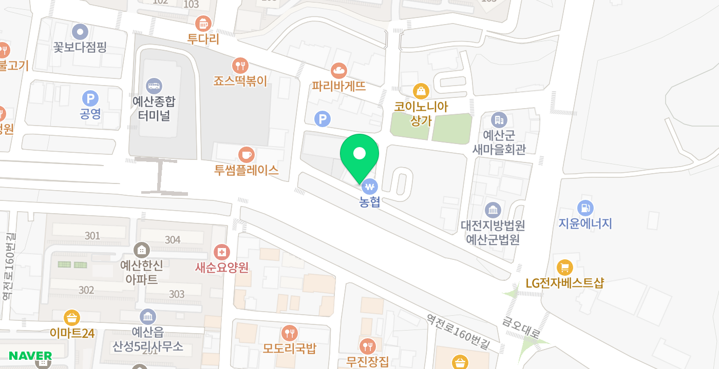 예산농협 본점 위치 지도