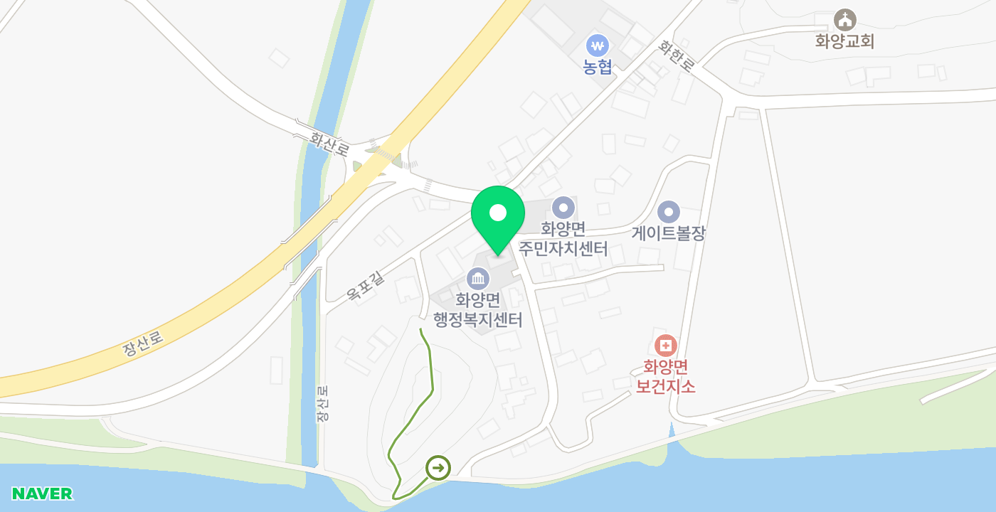 화양면사무소 위치 지도