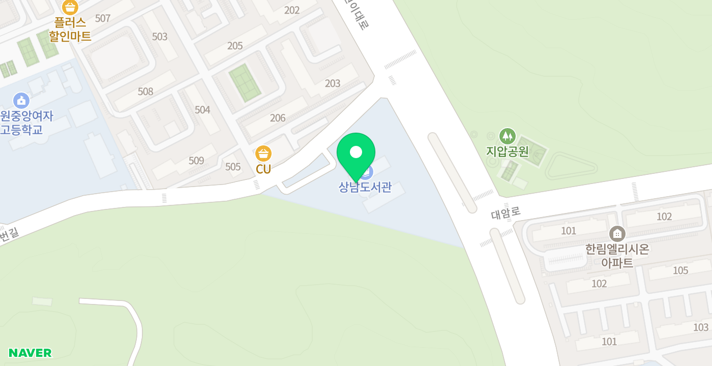 상남도서관 위치 지도