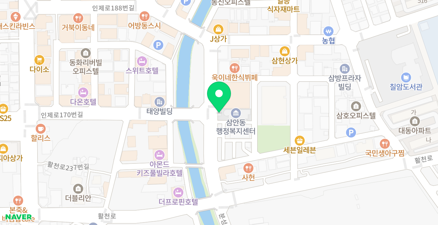 삼안동행정복지센터 위치 지도