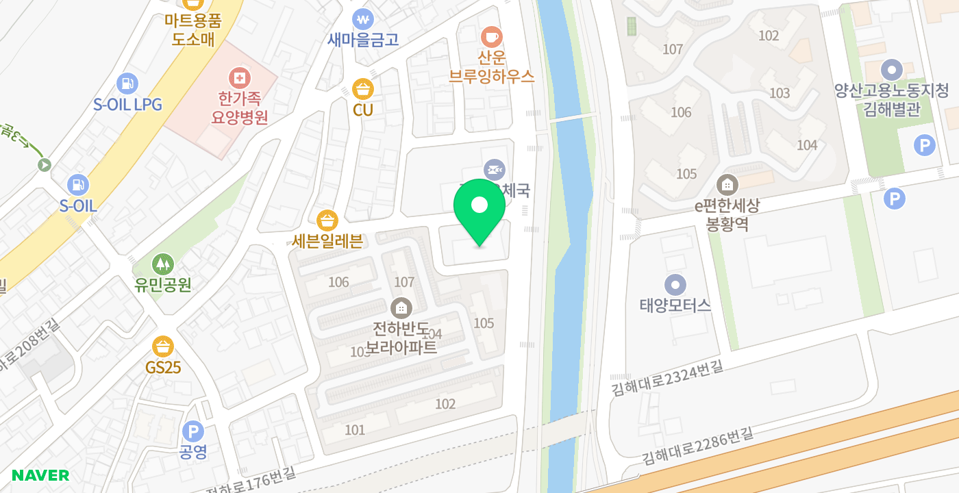 국민건강보험공단 김해지사 위치 지도