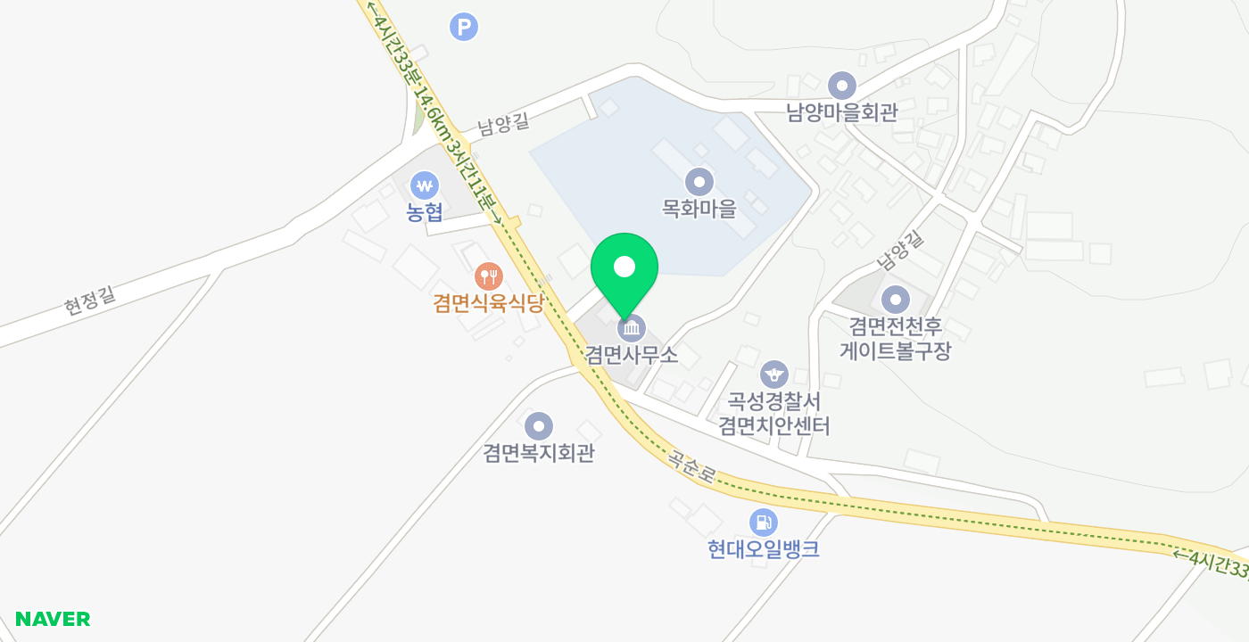 겸면사무소 위치 지도
