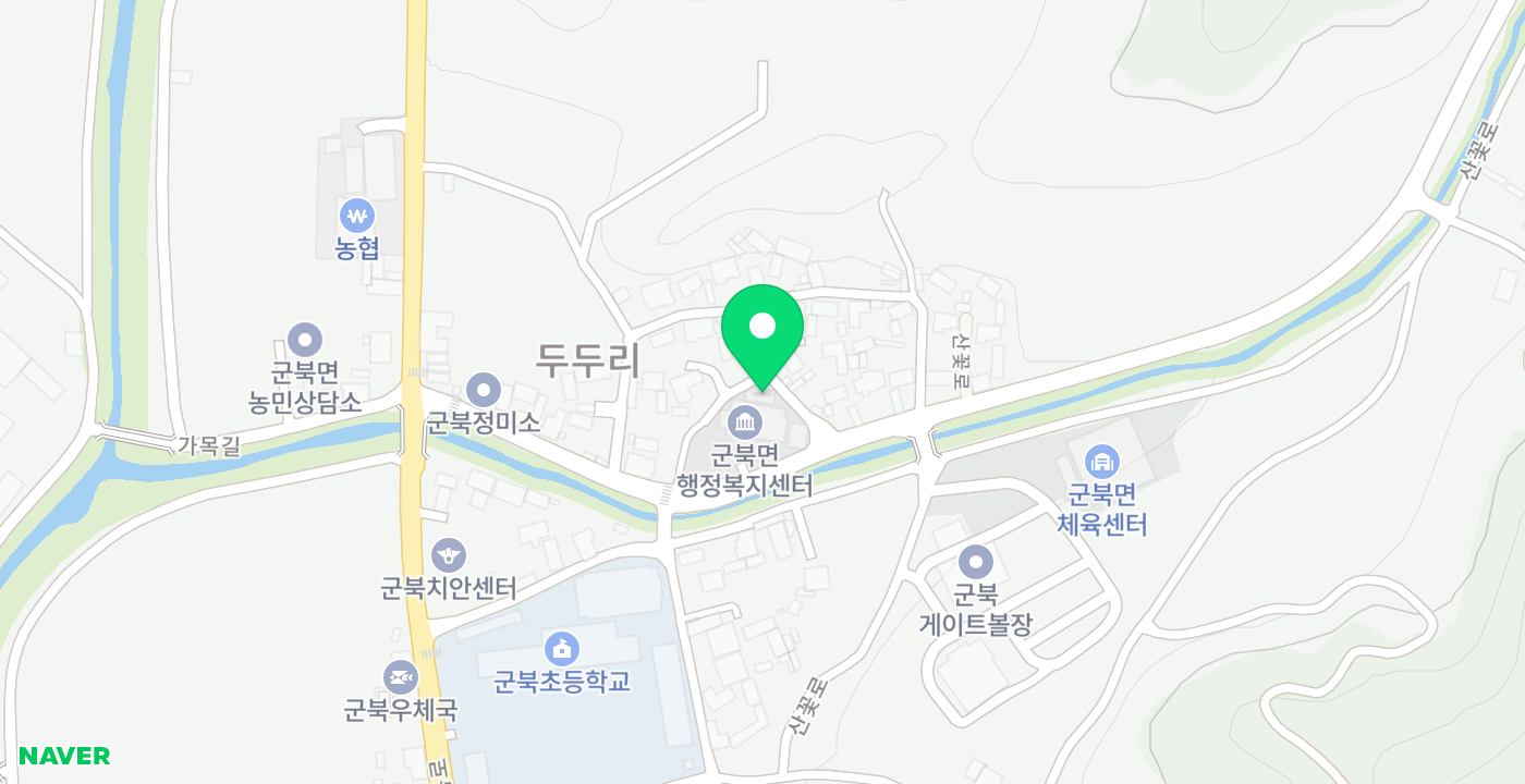 군북면사무소 위치 지도
