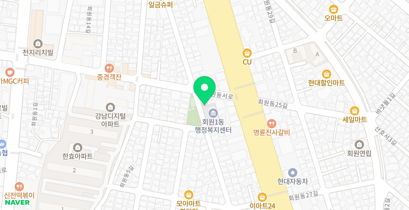 회원1동행정복지센터 위치 지도