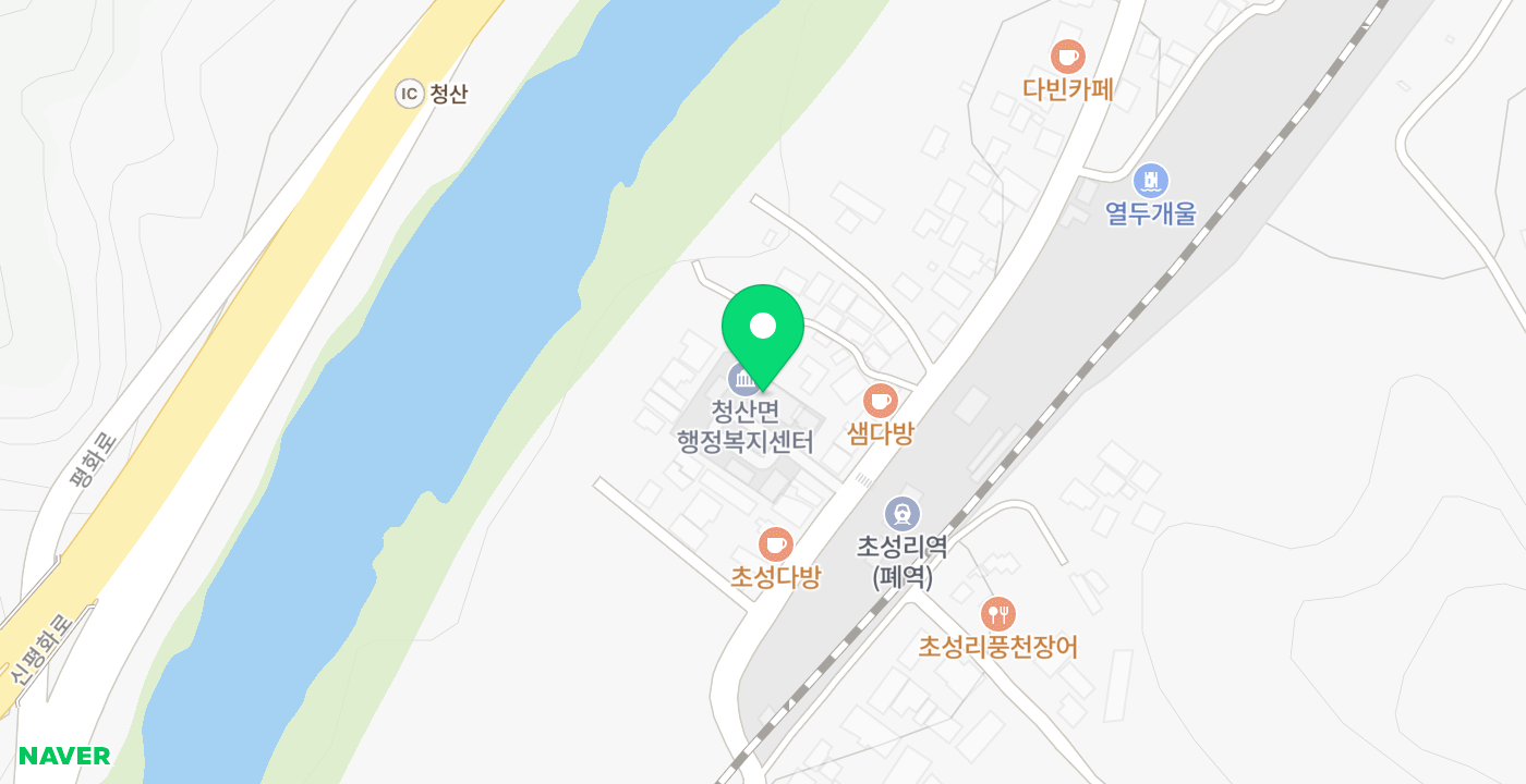 청산면 위치 지도