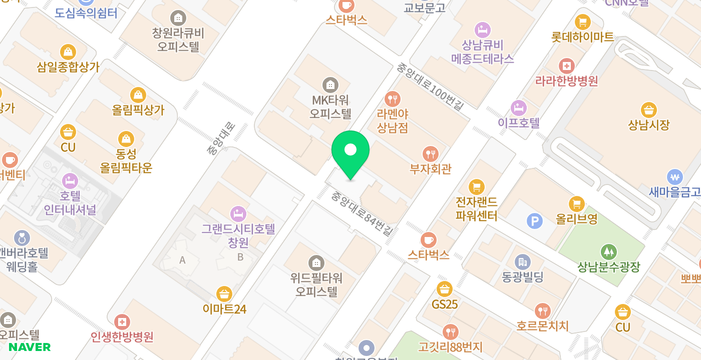 국민은행 창원종합금융센터 위치 지도