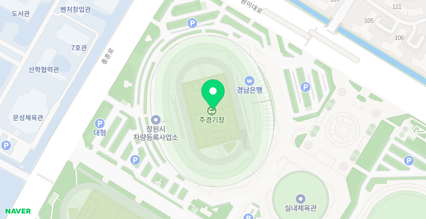 창원종합운동장 위치 지도