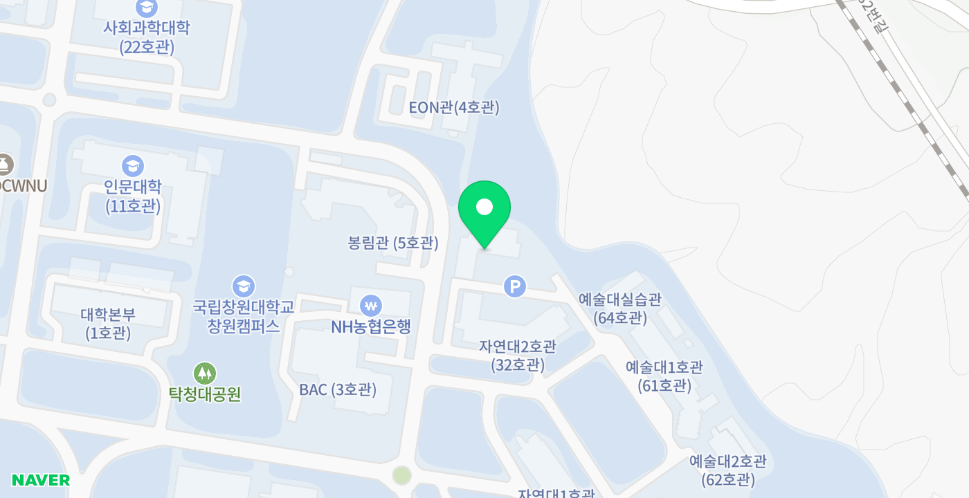 창원대학교 위치 지도