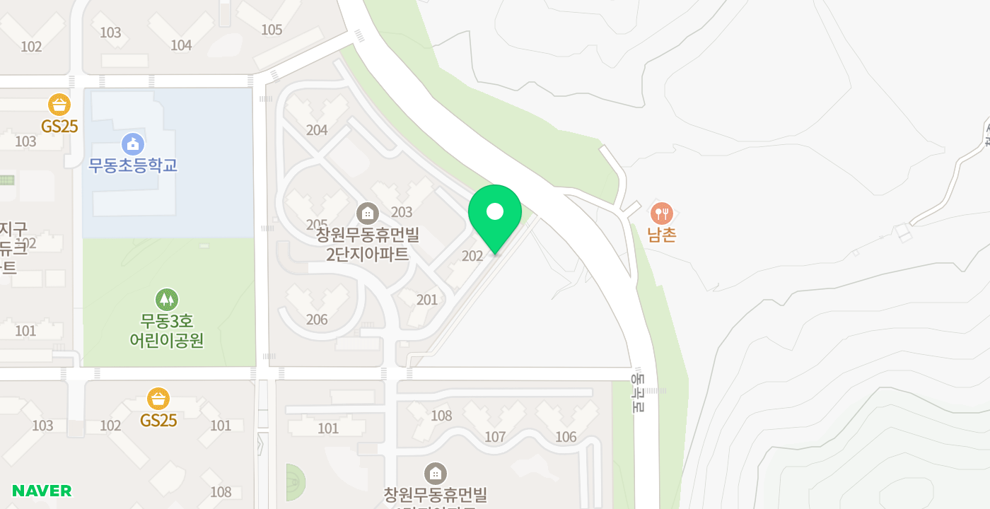 무동휴먼빌2단지 위치 지도