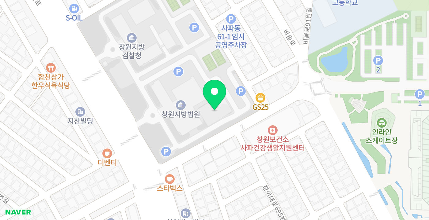 창원지방법원1 위치 지도
