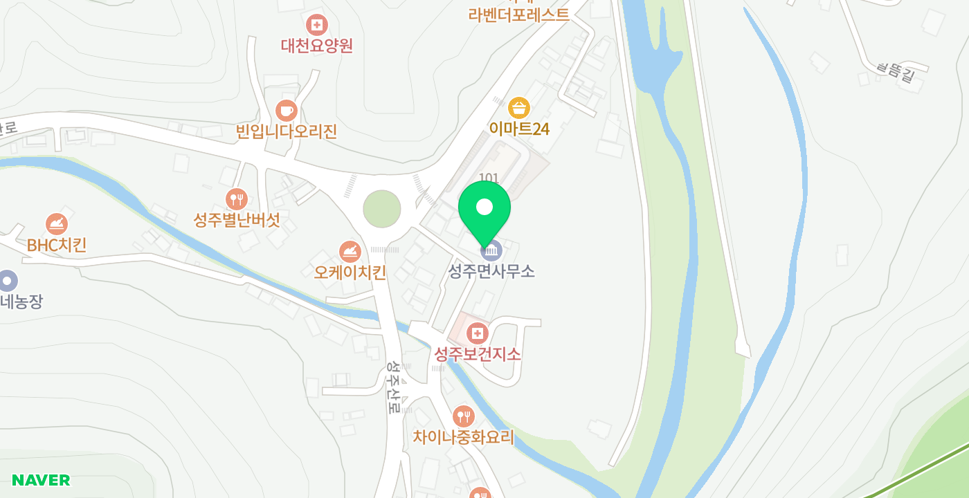 성주면 무인KIOSK 위치 지도