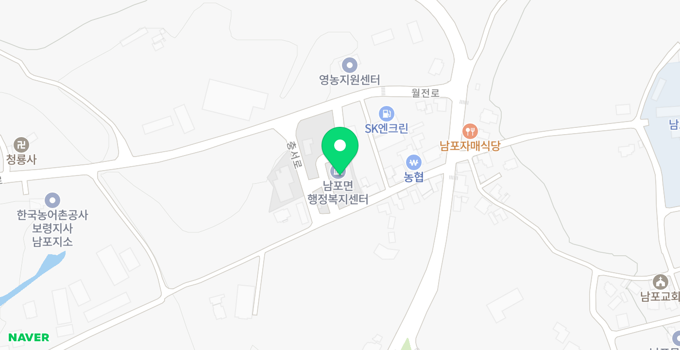 남포면 무인KIOSK 위치 지도