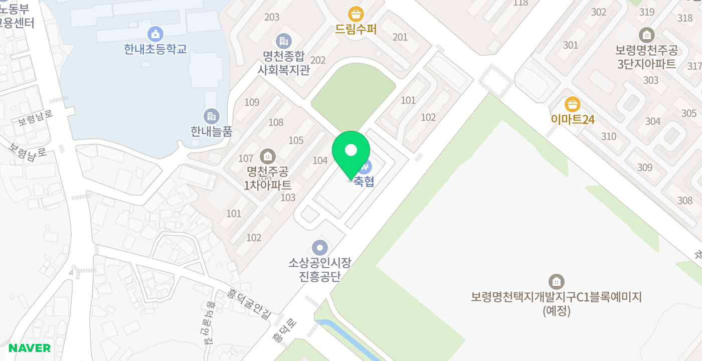 보령축협무인KIOSK 위치 지도