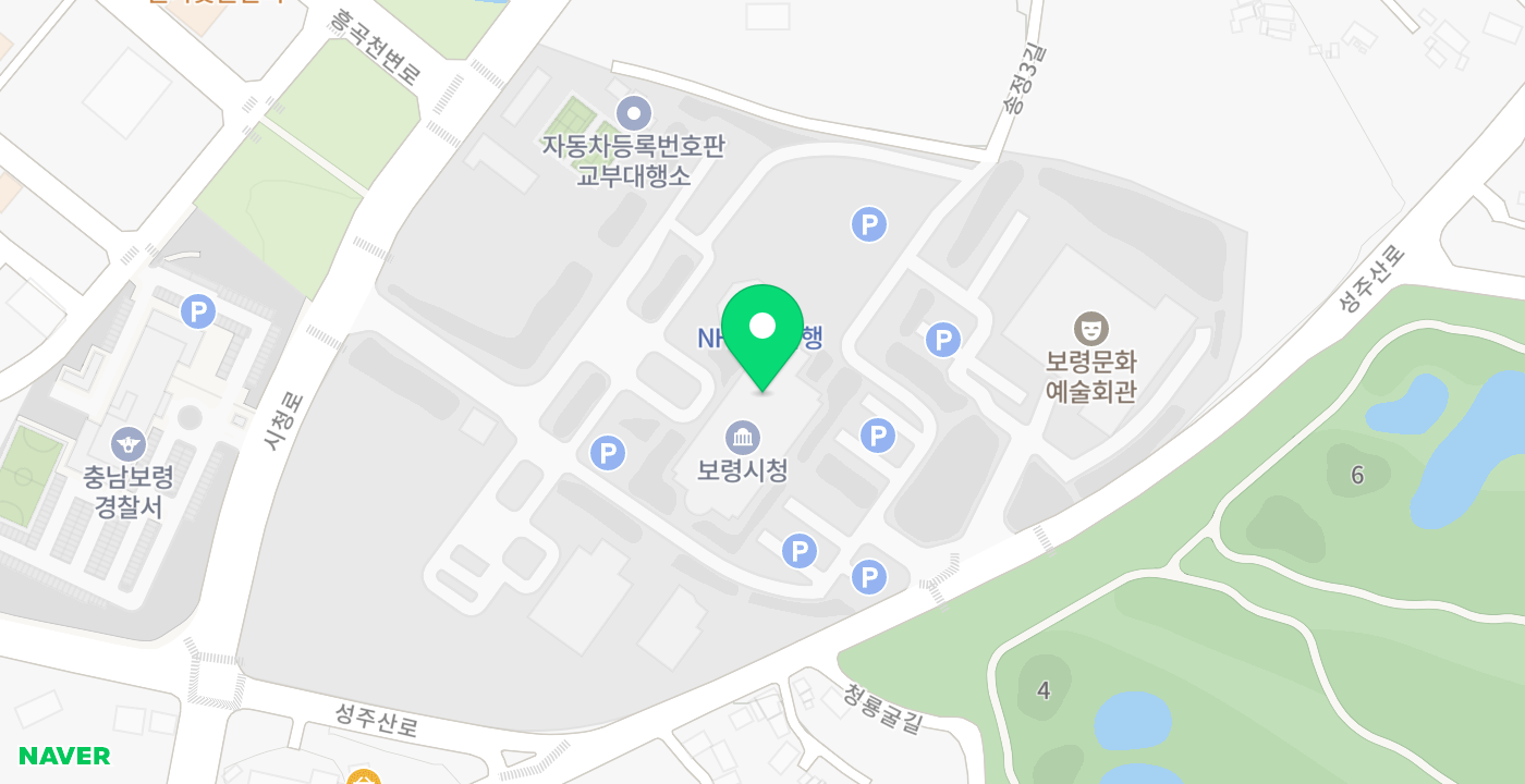 보령시청무인 KIOSK 위치 지도