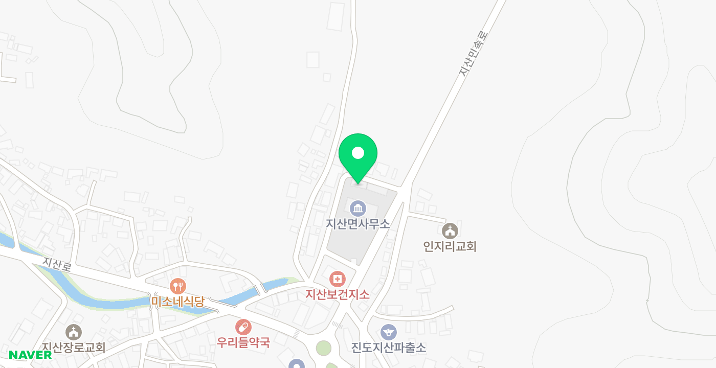 지산면사무소 위치 지도