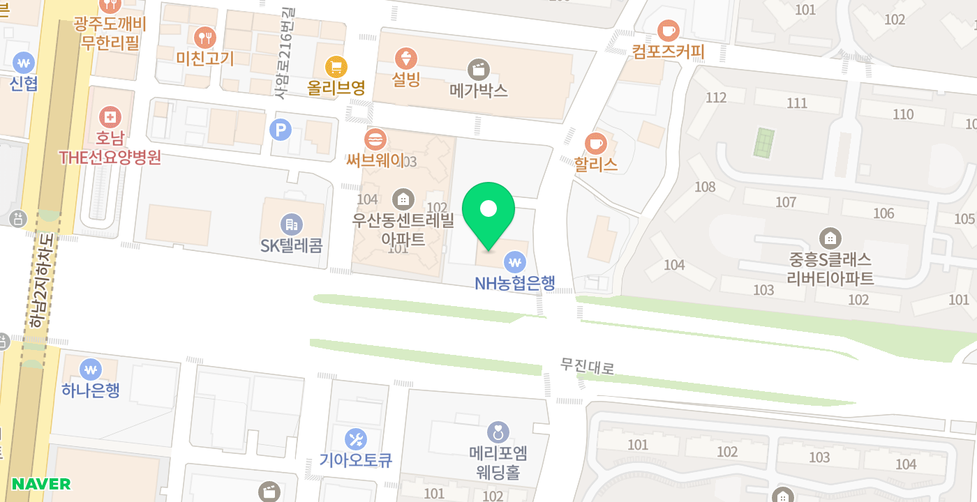 우산동농협 KIOSK 위치 지도