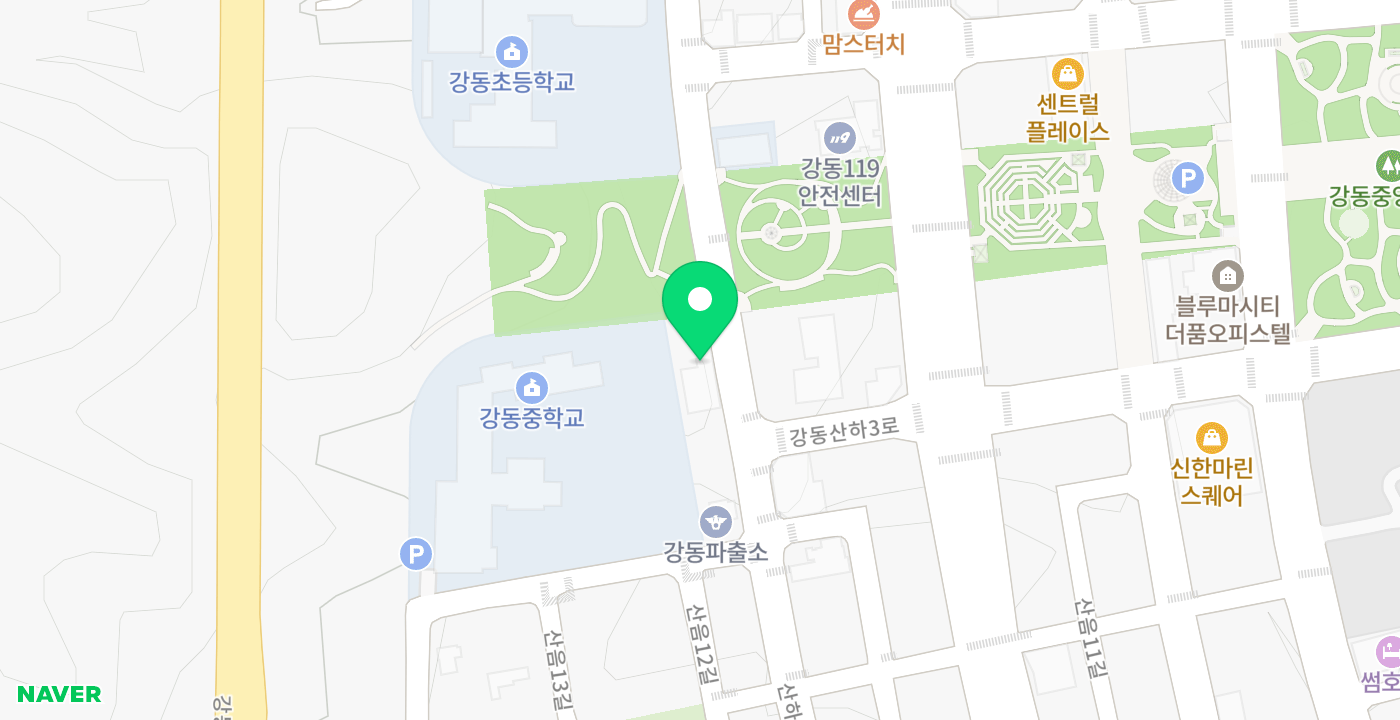 강동문화센터 위치 지도