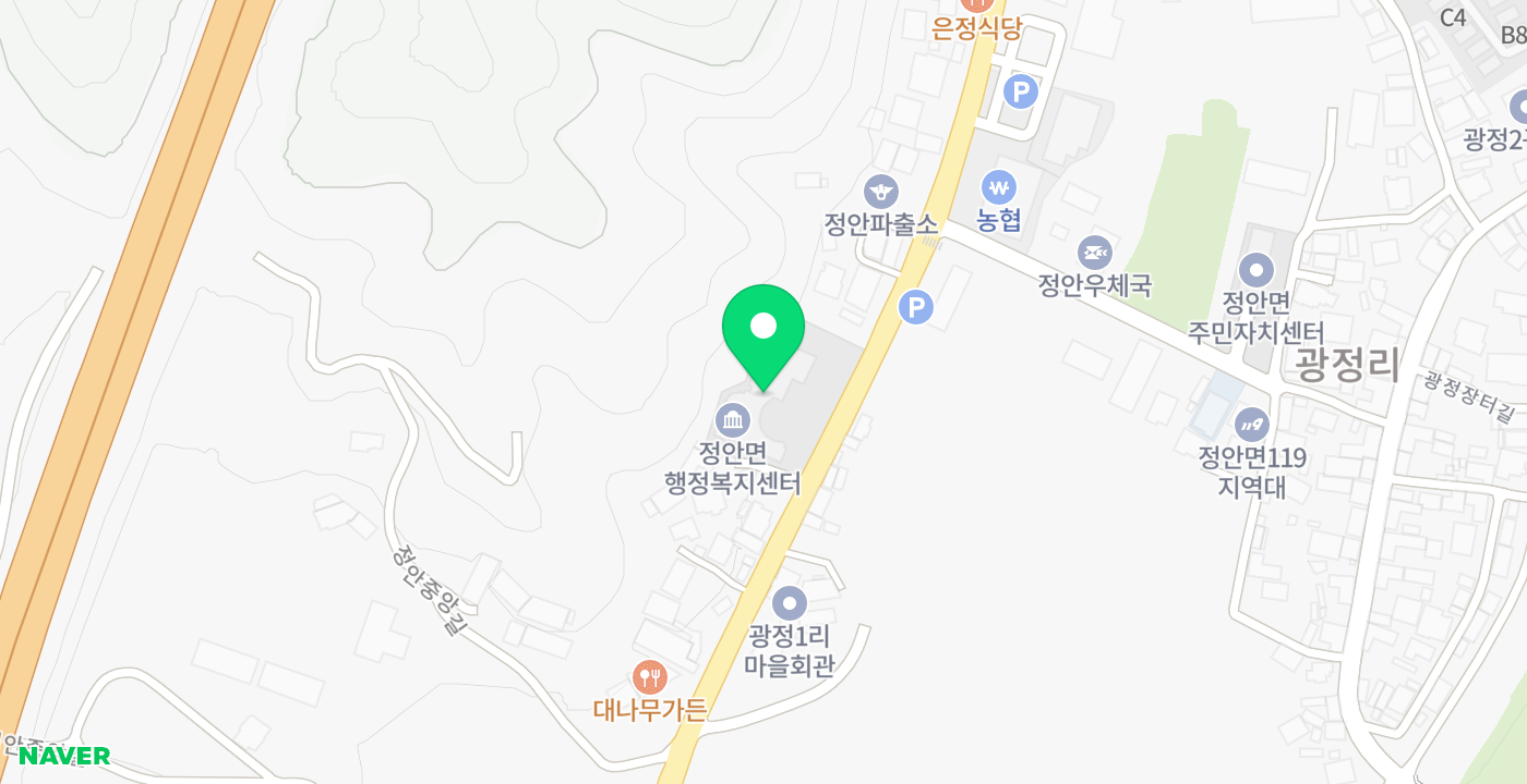 정안면 무인 KIOSK 위치 지도