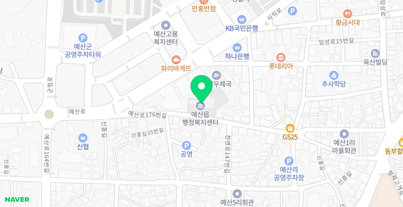예산읍옥외 위치 지도