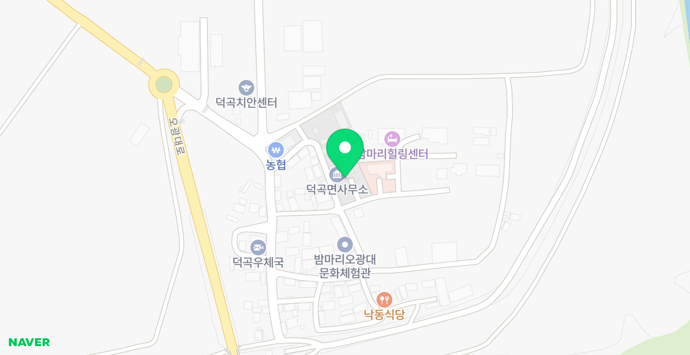 덕곡면사무소 위치 지도