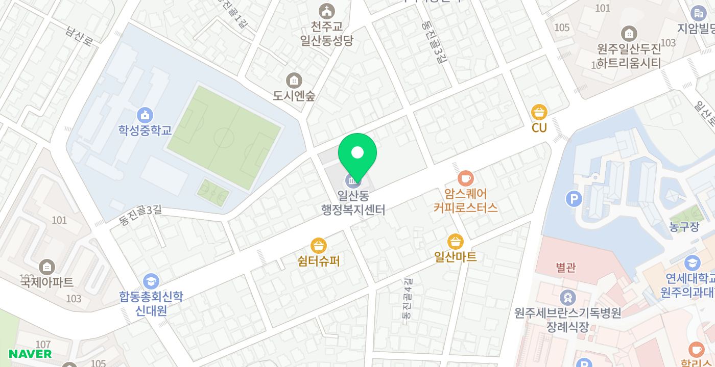 일산동 위치 지도