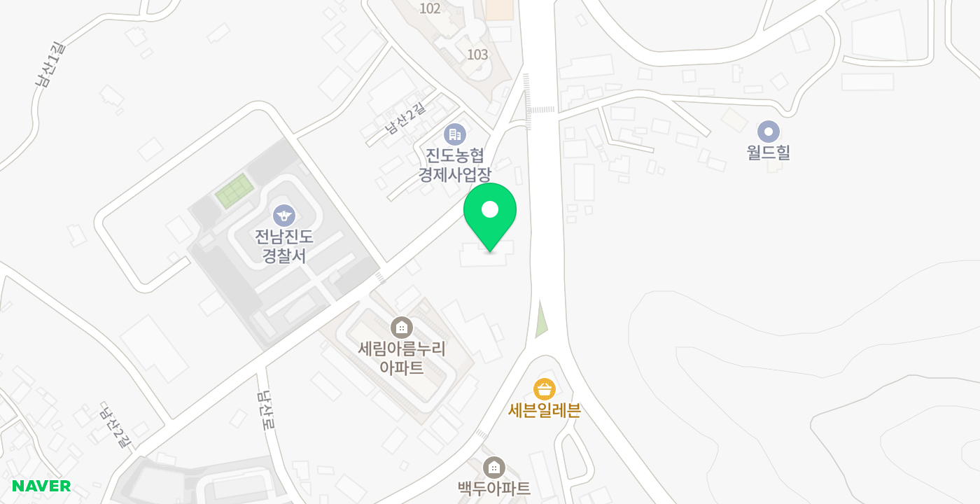 한국농어촌공사 진도지사 위치 지도