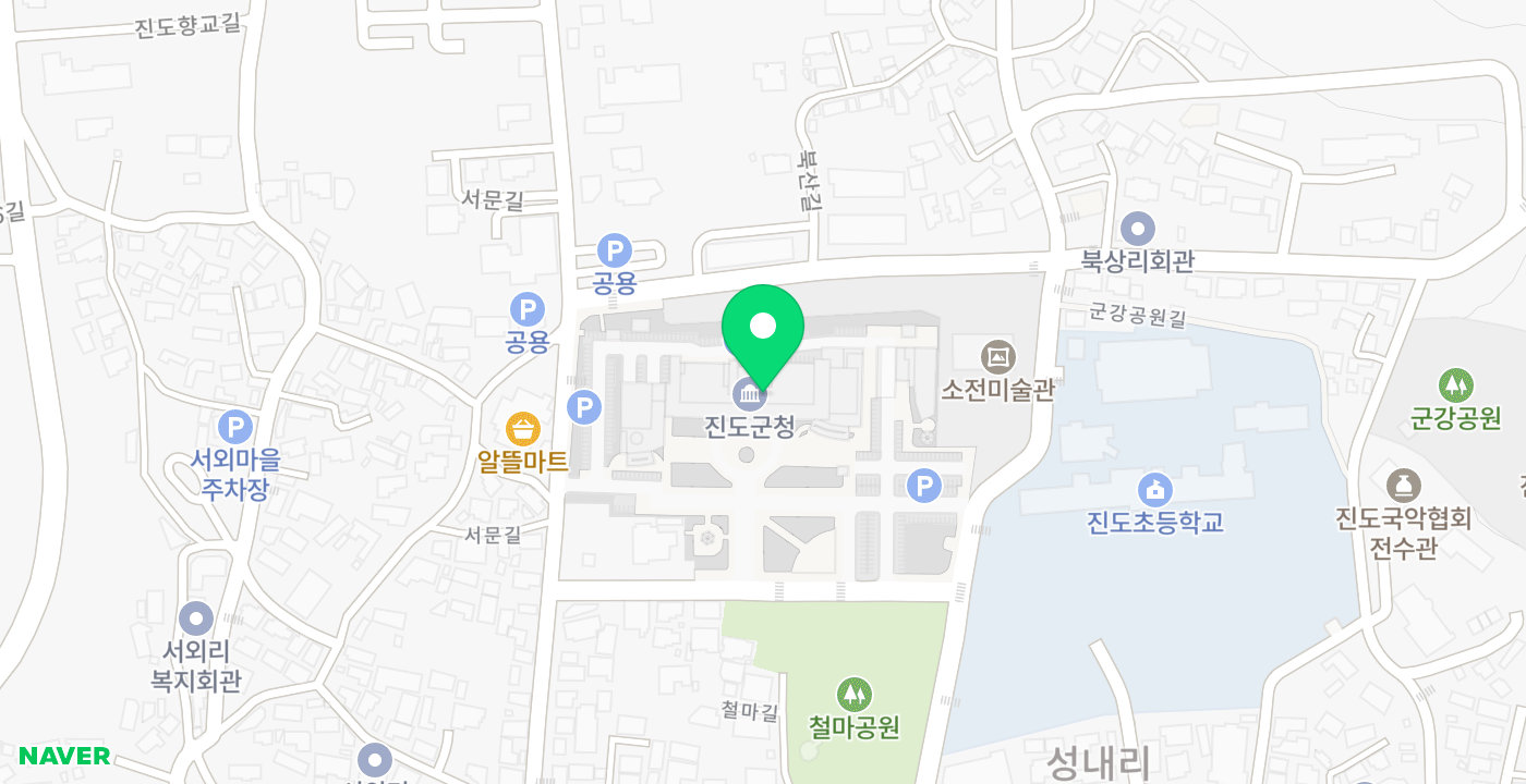 진도군청 위치 지도