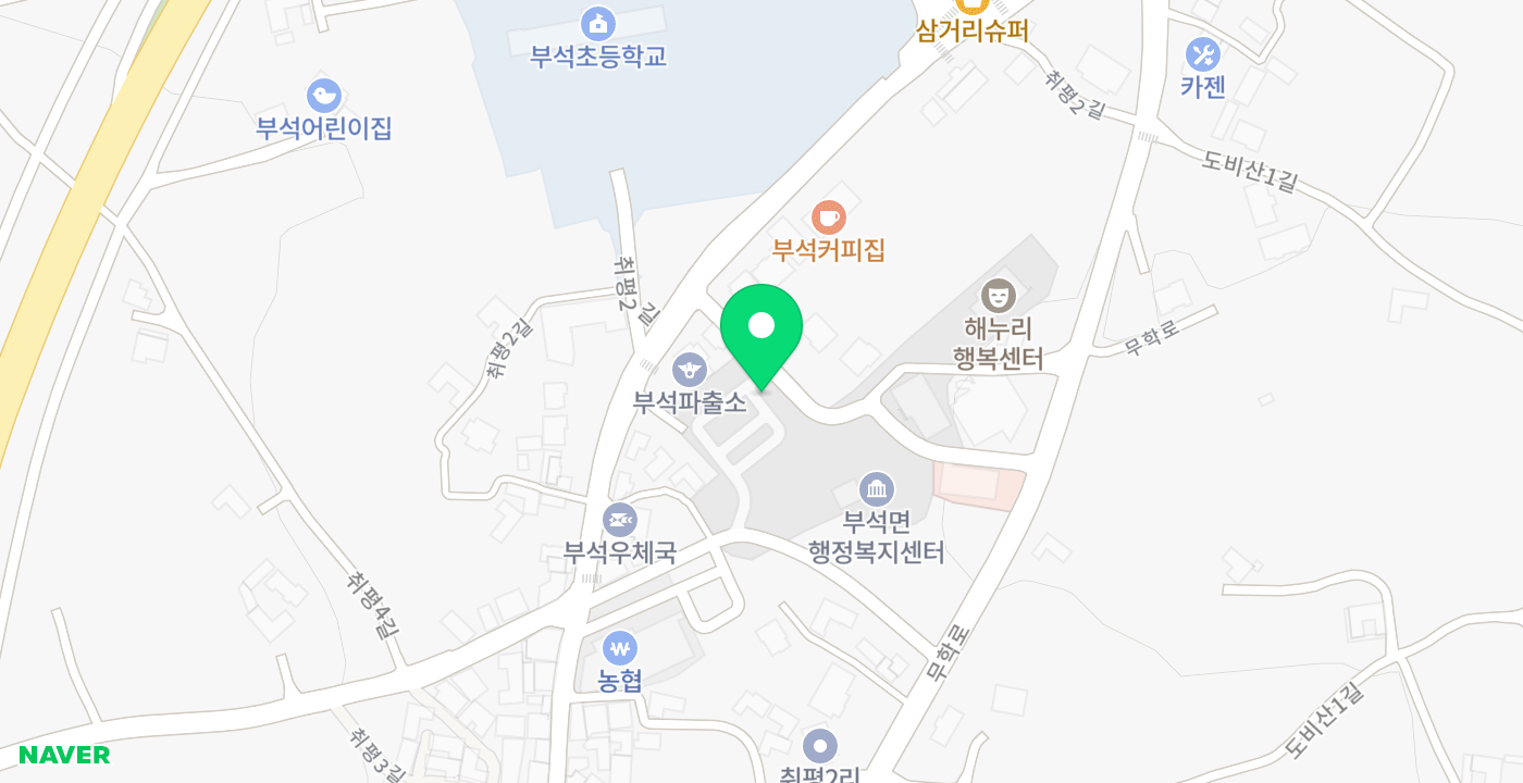 서산시 부석면사무소 위치 지도