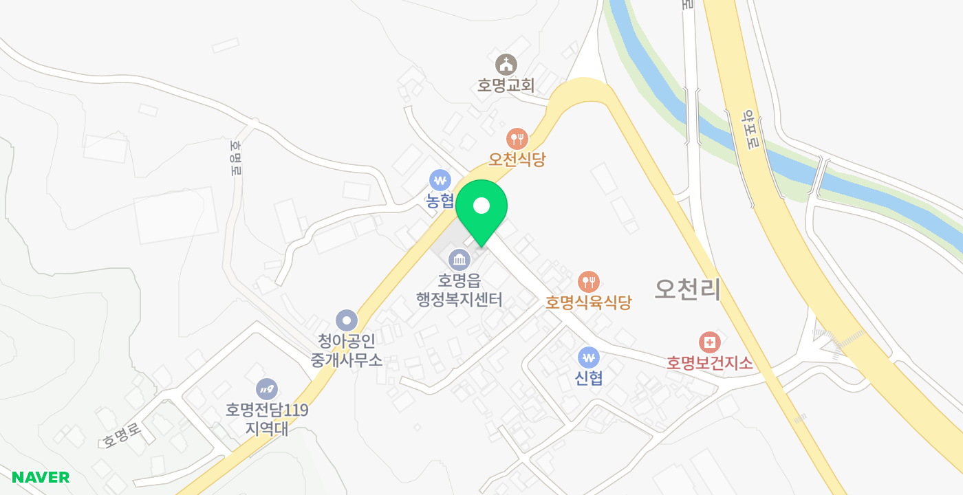 호명읍 위치 지도