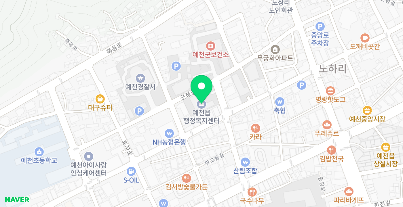 예천읍 위치 지도
