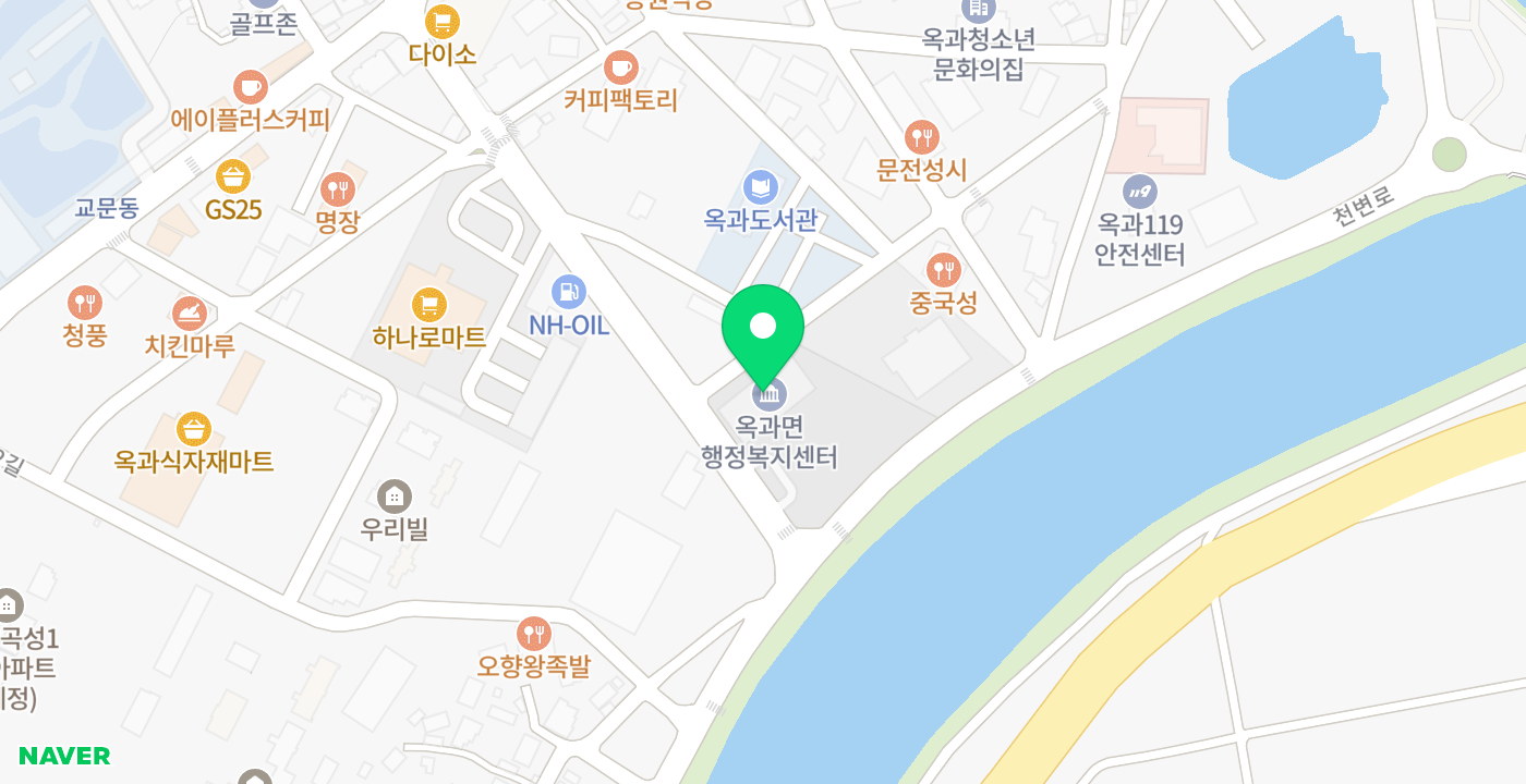 옥과면사무소 위치 지도