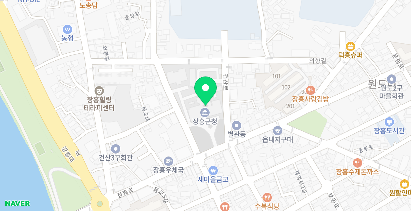 장흥군청 위치 지도
