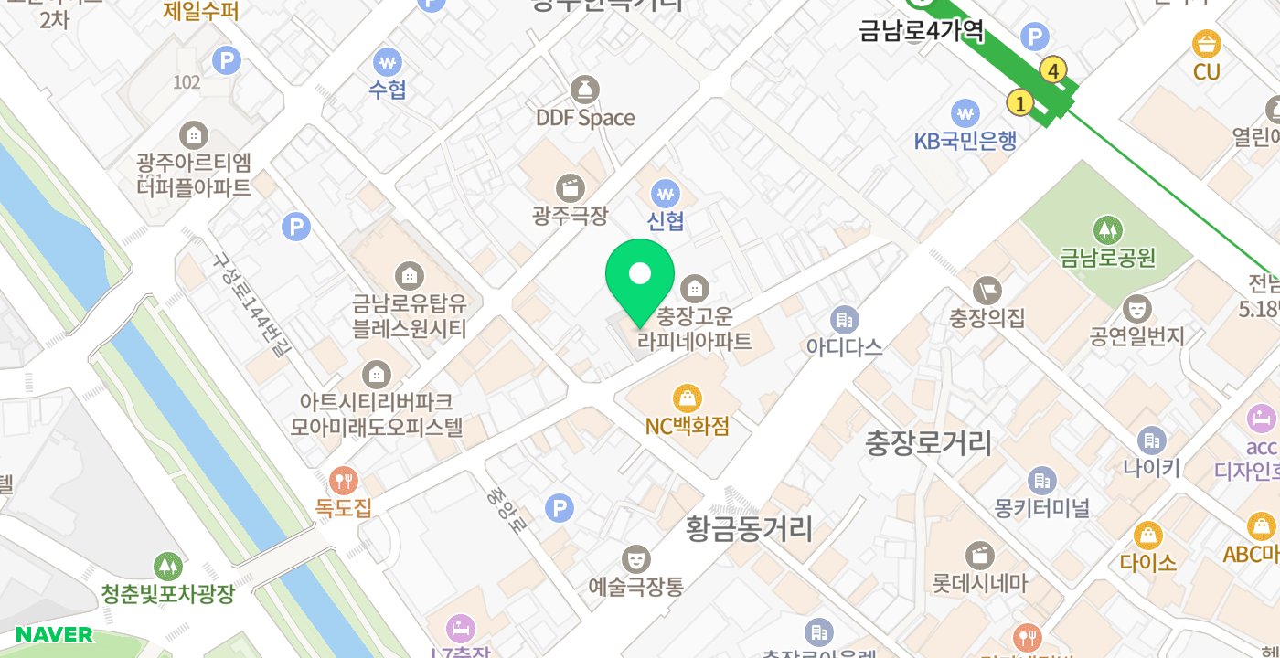 충장동 행정복지센터 위치 지도