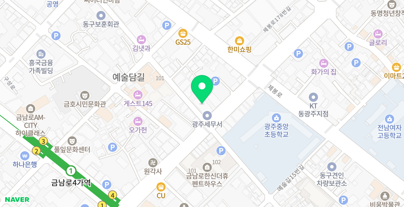 광주세무서 위치 지도